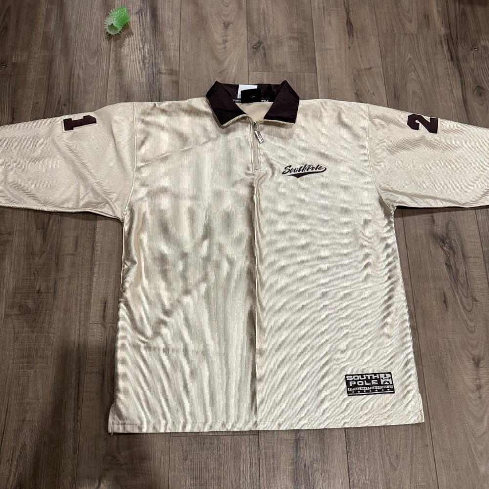 Vintage Southpole Quarter Zip Pullover – Men’s XL – Cream / Textured